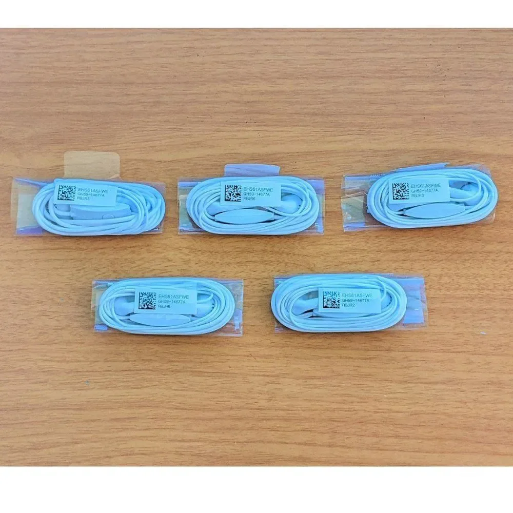 Lot #9 of 5 Samsung 3.5mm Stereo Handsfree Headset - White***